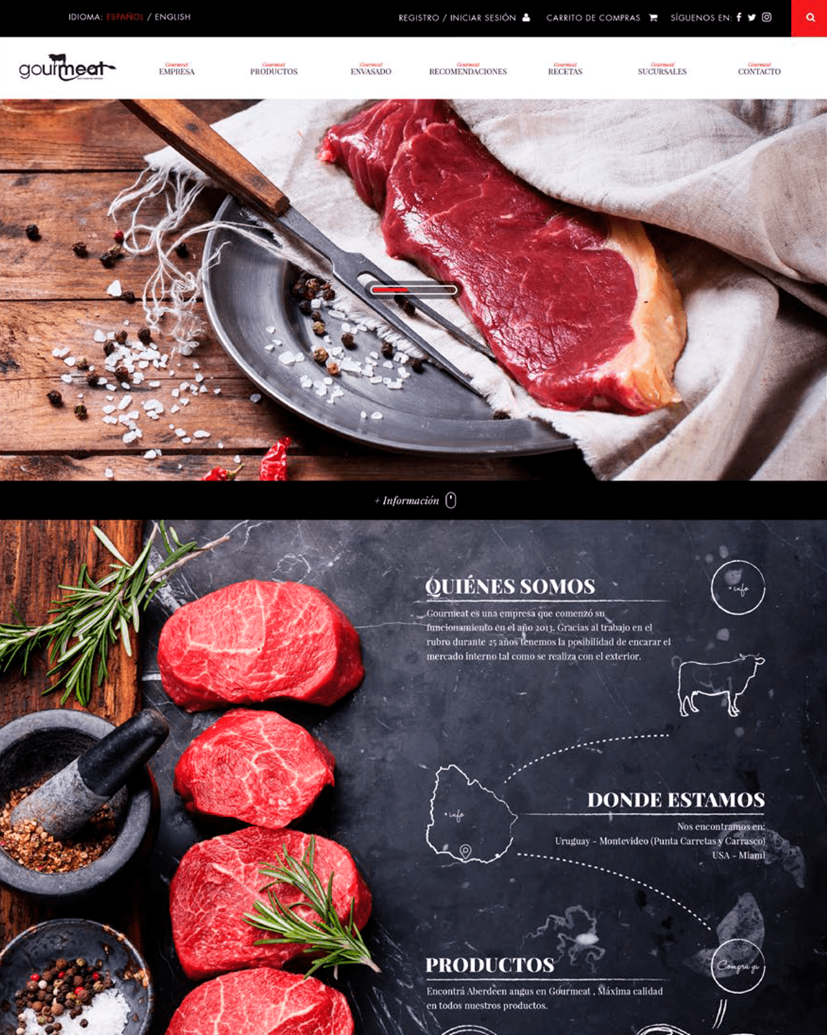 Imagen de wireframe Gourmeat
