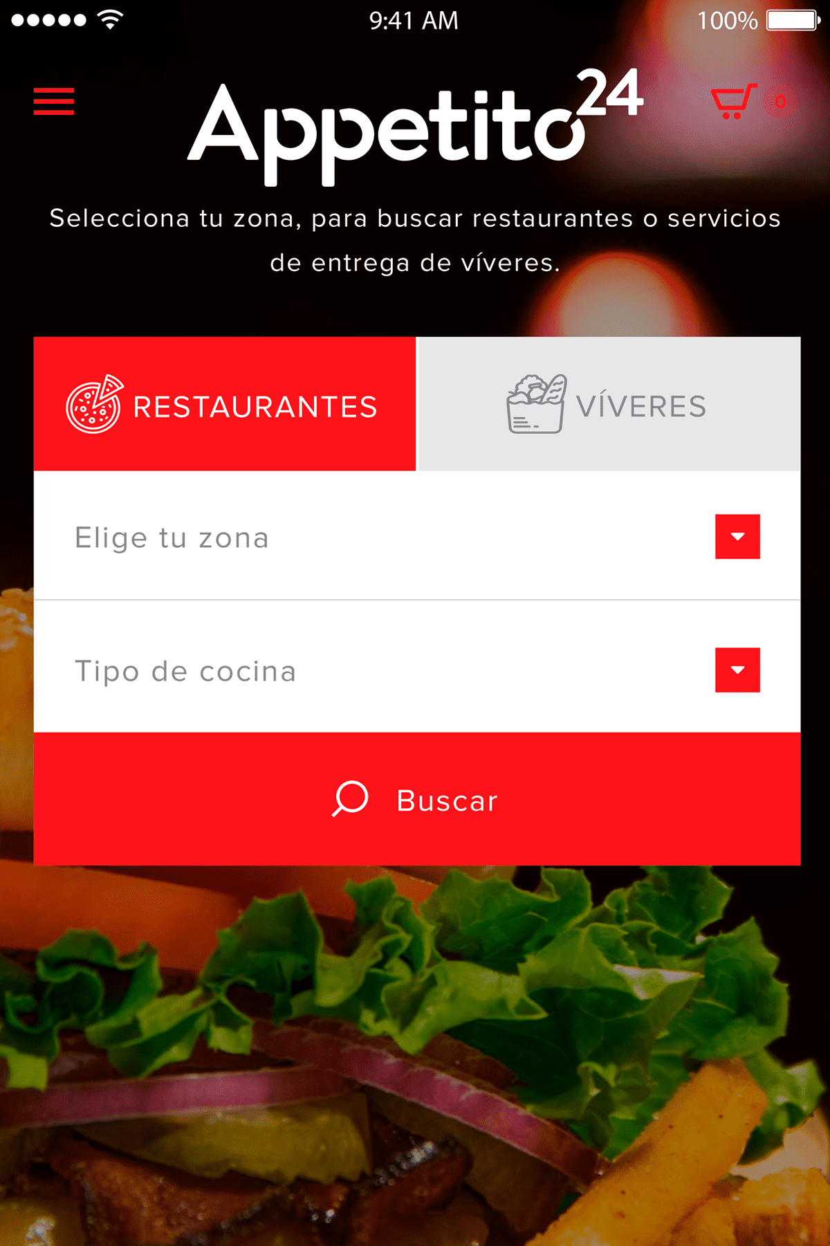 UI/UX de aplicación Appetito24